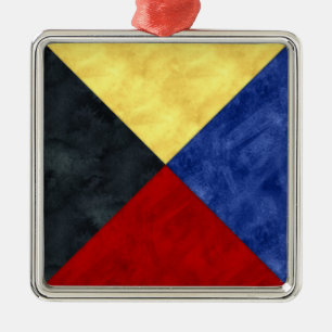 Wasserfarben-Seefahrtzeichen Ornament Aus Metall