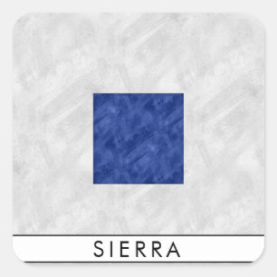 Wasserfarben-Seefahrtzeichen Quadratischer Aufkleber