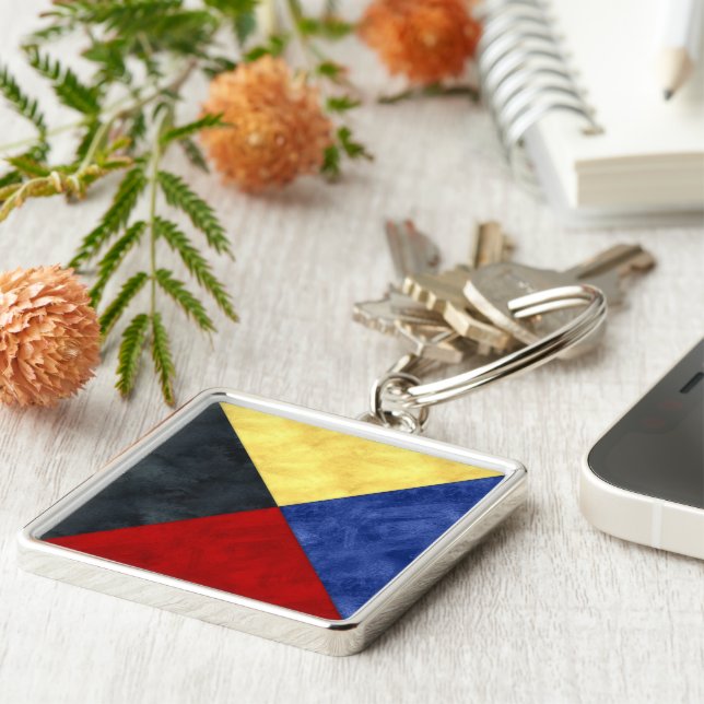 Wasserfarben-Seefahrtzeichen Schlüsselanhänger (Seite)