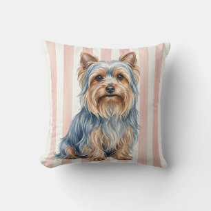 Wasserfarben-Seidenterrier-Kissenbezug Kissen