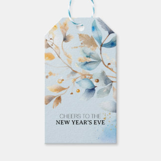 Wasserfarben Silvesterparty Geschenkanhänger