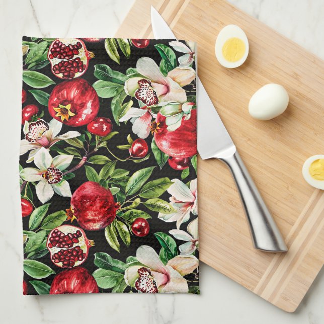 Wasserfarben skizziert detaillierte elegante Muste Geschirrtuch (Viertel Falte)