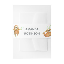 Wasserfarben-Sloth-Thema Babydusche Einladungsbanderole