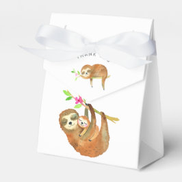 Wasserfarben-Sloth-Thema Babydusche Geschenkschachtel