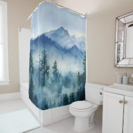 Wasserfarben Smoky Schlafen Ute Berg Duschvorhang