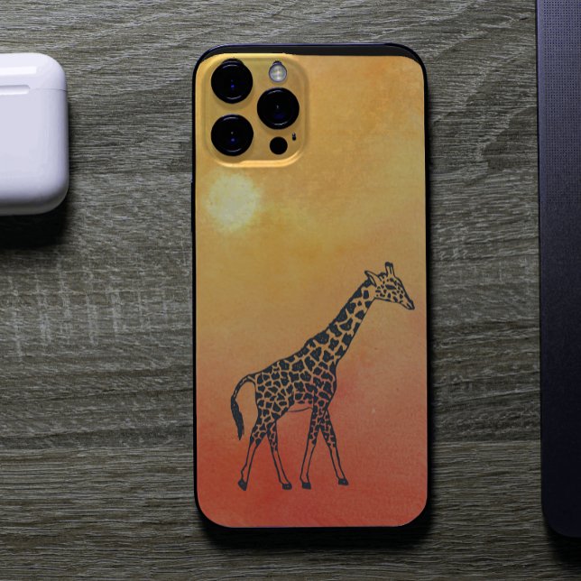 Wasserfarben-Sonnenaufgang-Giraffe Case-Mate iPhone Hülle (Von Creator hochgeladen)