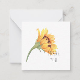 Wasserfarben Sonnenblume Danke Name der Karte