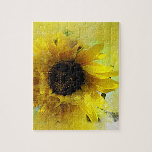 Wasserfarben Sonnenblume Puzzle