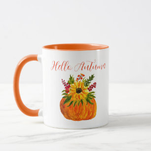 Wasserfarben Sonnenblumen Niedlich Herbst Rustikal Tasse