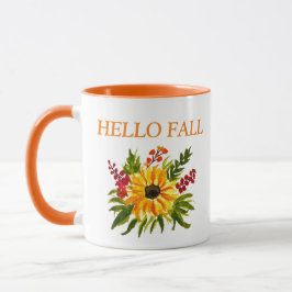 Wasserfarben Sonnenblumen Niedlich Herbst Rustikal Tasse