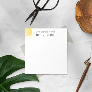 Wasserfarben Sonnenfeuermittel Bright Minds Lehrer Notizblock