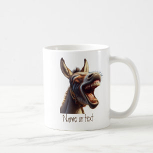 Wasserfarben Spaß lachen Donkey Burro Custom Kaffeetasse