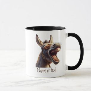 Wasserfarben Spaß lachen Donkey Burro Custom Tasse