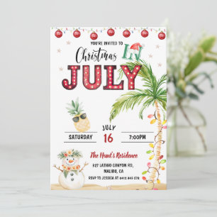 Wasserfarben-Spaß-Weihnachten-im-Juli-Party Einladung
