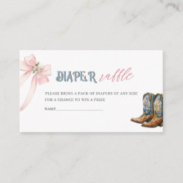 Wasserfarben Stiefel oder Bows Babydusche Windelra Begleitkarte