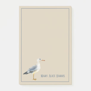 Wasserfarben Strand Möwe Personalisiert Post-it Klebezettel