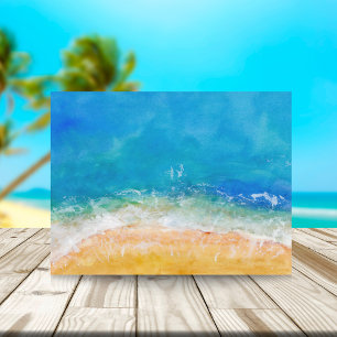 Wasserfarben Strandansicht Postkarte