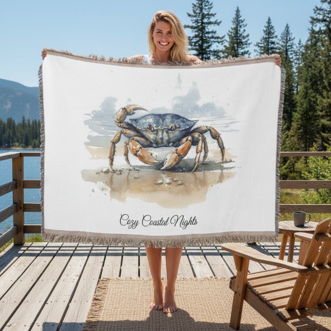 Wasserfarben-Strandkrabbe Decke (Von Creator hochgeladen)