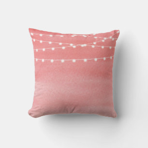 Wasserfarben-String-Lichter Throw Kissen