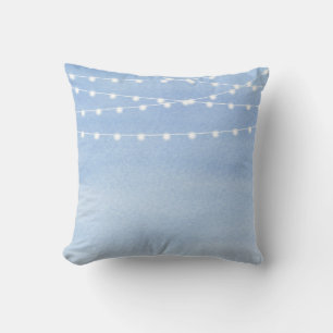 Wasserfarben-String-Lichter Throw Kissen