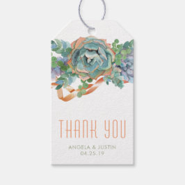 Wasserfarben Succulator Cluster Vielen Dank Geschenkanhänger