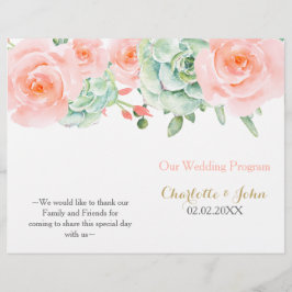 Wasserfarben Sukkulentes Blush Floral Elegante Hoc