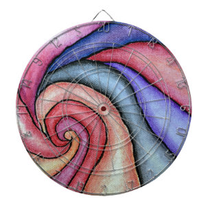 Wasserfarben-Swirl Dartscheibe