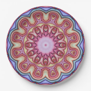 Wasserfarben-Swirl-Kscope 1 Pappteller