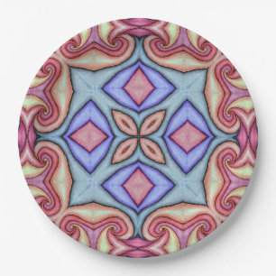 Wasserfarben-Swirl Kscope 4 Pappteller
