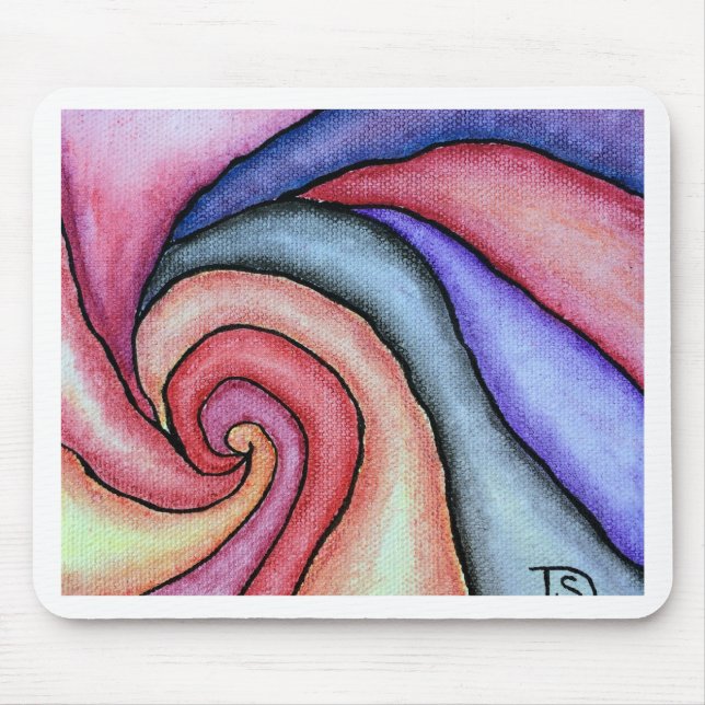 Wasserfarben-Swirl Mousepad (Vorne)