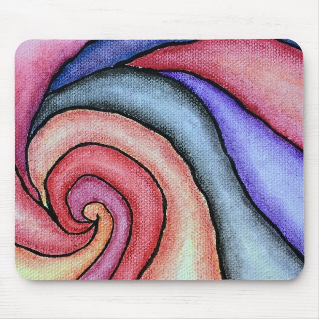 Wasserfarben-Swirl Mousepad (Vorne)