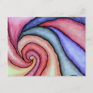 Wasserfarben-Swirl Postkarte