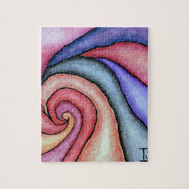 Wasserfarben-Swirl Puzzle (Vertikal)