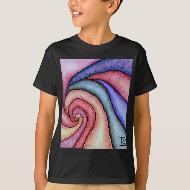 Wasserfarben-Swirl T-Shirt (Vorderseite)