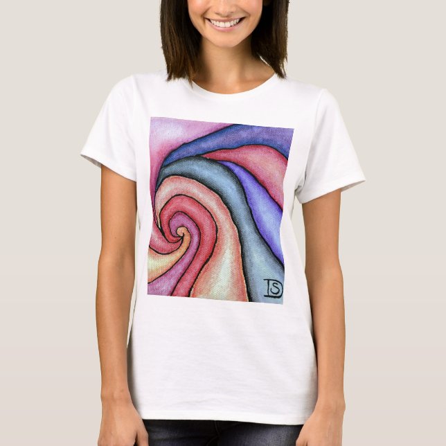 Wasserfarben-Swirl T-Shirt (Vorderseite)