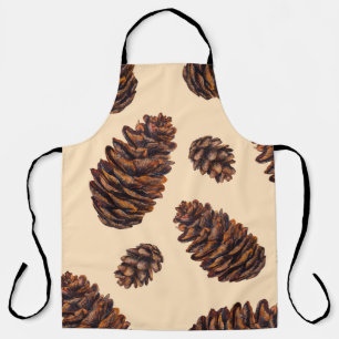 Wasserfarben-Tannenkegel, nahtloses Muster, Aquare Schürze