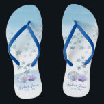 Wasserfarben Thema Strandhochzeit Flipflops<br><div class="desc">Wasserfarben Thema Strandhochzeit Flipflops</div>