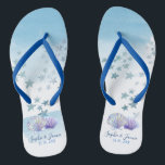 Wasserfarben Thema Strandhochzeit Flipflops<br><div class="desc">Wasserfarben Thema Strandhochzeit Flipflops</div>