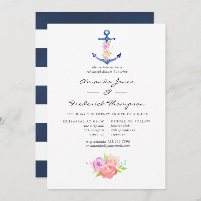 Wasserfarben Themenabend Probe Einladung (Vorne/Hinten)