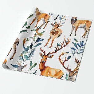 Wasserfarben-TierCollage Geschenkpapier