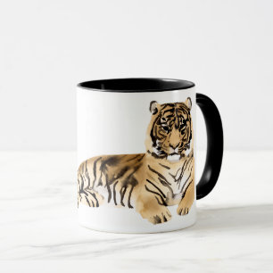 Wasserfarben-Tiger Tasse