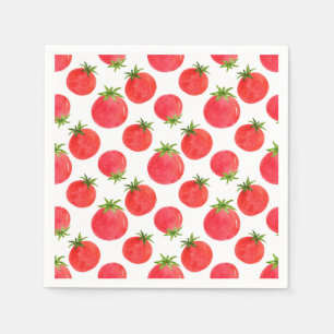 Wasserfarben-Tomaten-Muster Napkins Serviette