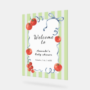 Wasserfarben Tomato Willkommen in der Kinderdusche Acrylschild