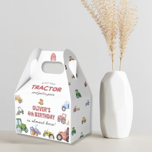 Wasserfarben-Traktor-Geburtstag für jedes Alter Geschenkschachtel