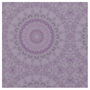 Wasserfarben-Traum-Mandala in Lila-Tönen Stoff