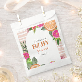 Wasserfarben-Tropen-Zitrusfrüchte-Brautparty Geschenktütchen