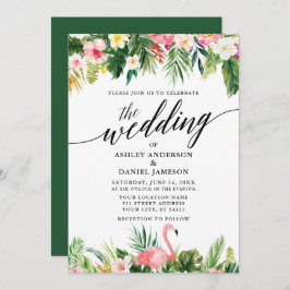 Wasserfarben-Tropenkalligraphie GR Einladung