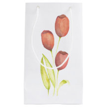 Wasserfarben-Tulip-Geschenktasche
