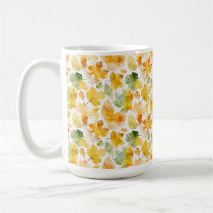 WASSERFARBEN- UND GELBE-FALL-AUTUMENLAGEN KAFFEETASSE