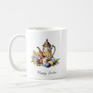 Wasserfarben Vintag festliche Blumenpracht Ostern  Kaffeetasse